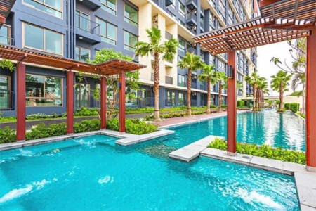 ให้เช่า คอนโด CASA CONDO อโศก-ดินแดง ขนาด 26 ตรม. ห้อง Studio ชั้น 23 วิวสระว่ายน้ำ Fully furnished ใกล้ MRT พระราม9