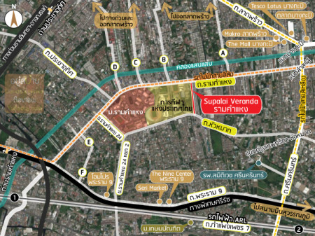 ให้เช่า คอนโด เฟอรนิเจอร์ครบ วิวสนามกีฬารัชมังฯ Supalai Veranda Ramkhamhaeng 42 ตรม. ติด MRT สถานีราชมังคลา
