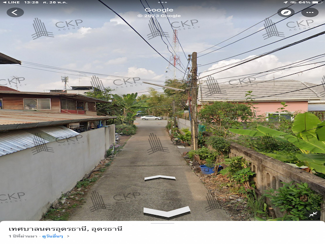 ขาย ที่ดินพร้อมสิ่งปลูกสร้าง ขนาด 75.4 ตร.วา ใกล้เซ็นทรัลอุดร 2ห้องนอน 1ห้องน้ำ ต.หมากแข้ง อ.เมือง อุดรธานี