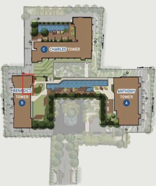 BH2224  ให้เช่า-ขาย Condo The Saint Residences ห้าแยกลาดพร้าว (ถ.วิภาวดี) อาคาร B ชั้น9 วิวสระว่ายน้ำ