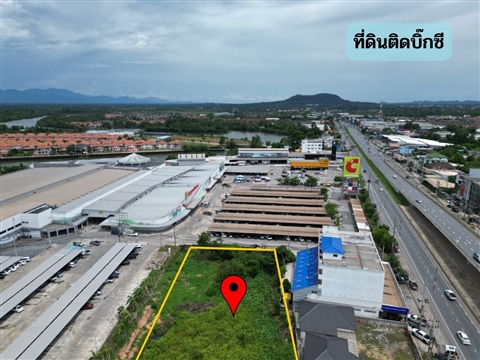 ขายที่ดินสุราษฎร์ธานี อ.เมือง ติดถนนใหญ่ ติดบิ๊กซี 2 ไร่ครึ่ง