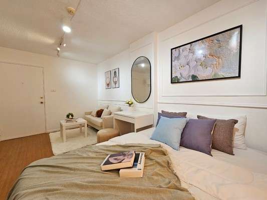 CONDO. ลุมพินี คอนโดทาวน์ ร่มเกล้า – สุวรรณภูมิ Lumpini Condotown Romklao – Suvarnabhumi 1090000 บ. 1 นอน 1 ห้องน้ำ 21SQ.METER ไม่ไกลจาก ถนน ร่มเกล้า, แยกต่างระดับร่มเกล้า, กรุงเทพ ชลบุรี สายใหม่ ราคาไม่แรง กรุงเทพ