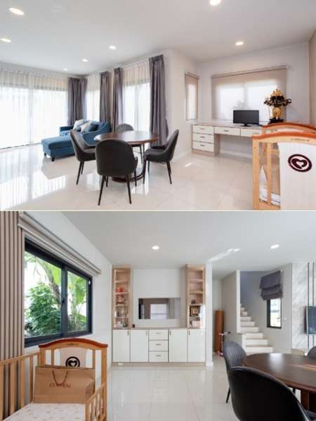 Functionครบ!  ให้เช่าบ้านหรูบิ้วอินแล้ว 2 ชั้น บางนา กม.12  วัดหลวงพ่อโต กาญจนาภิเษก BigCบางพลีขนาดที่ดิน 55 ตารางวา 3นอน 3น้ำ 165 ตรม.