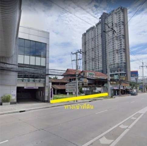 Sm308 ขายที่ดินติดถรนรัตนาธิเบศร์ ติด MRT ไทรม้า 594 ตร.วา สามารถขึ้นตึกสูงได้ นนทบุรี  รา