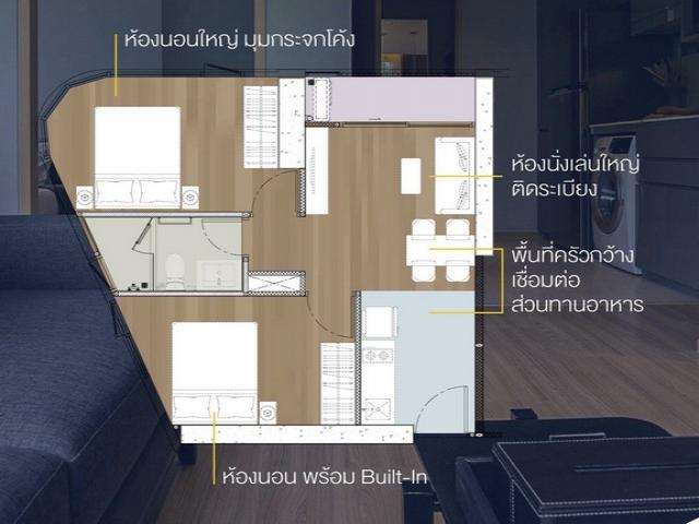 ขายดาวน์ โครงการ SKYRISE AVENUE สุขุมวิท64 ขนาด 45.27 ชั้น 19