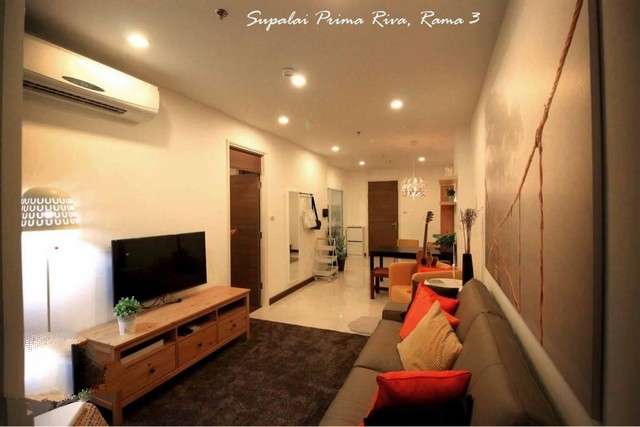 รหัส JIEW306 ขาย Supalai Prima Riva RAMA 3 ห้องขนาด 59ตรม. แบบ 1 ห้องนอน 1ห้องน้ำ ชั้น32