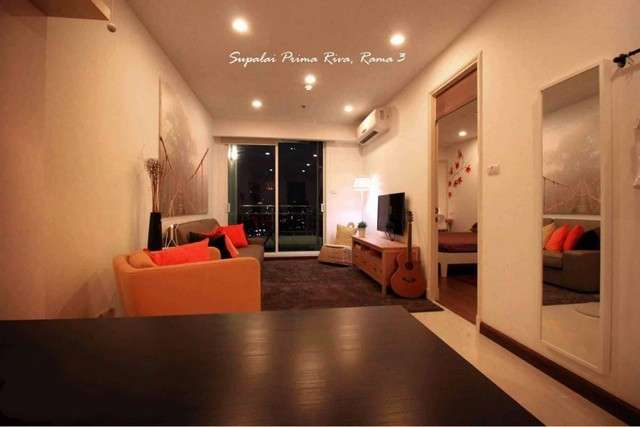 รหัส JIEW306 ขาย Supalai Prima Riva RAMA 3 ห้องขนาด 59ตรม. แบบ 1 ห้องนอน 1ห้องน้ำ ชั้น32
