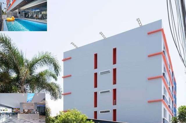 โรงแรมให้เช่า 5 ชั้น พัทยา นานาชาติ บูรพาพัฒนศาสตร์  Lotus Big C  สระว่ายน้ำ เทพประสิทธิ์ให้เช่า 48 ห้อง 269 ตรว. 1260 ตรม. ตลาดกลางรัตนากร