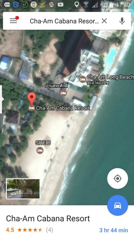 ขายที่ดินเปล่าใกล้ติดหาดทะเลชะอำ ติดกับโรงแรมชะอำคาบาน่า 0863117796