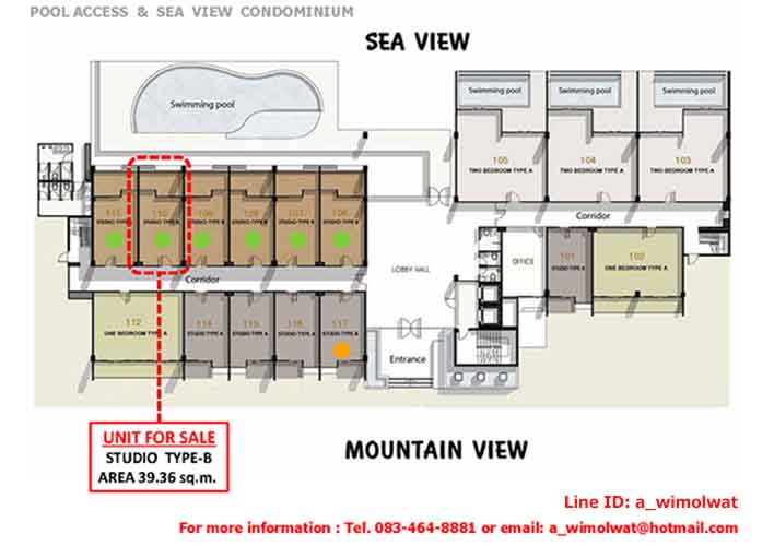 Pool Access   Sea View Condominium for Sale ,Rawai Phuket