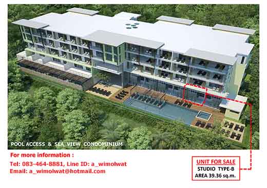 Pool Access   Sea View Condominium for Sale ,Rawai Phuket