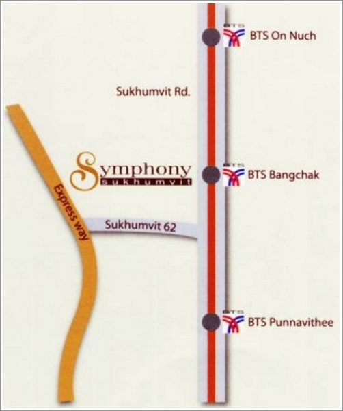 ให้เช่าคอนโดมิเนียม Symphony ติดสถานีรถไฟฟ้า BTS บางจาก