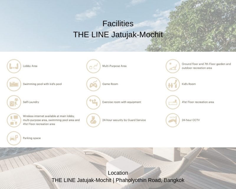 Condo for Rent at The Line Jatujak – Mochit (เดอะ ไลน์ จตุจักร-หมอชิต)