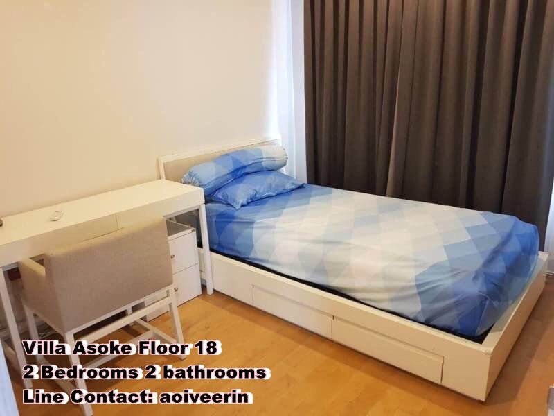 2 Bedrooms Corner Unit at Villa Asoke available for rent floor 18