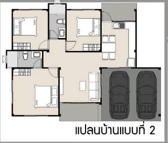 บ้านชั้นเดียว สร้างใหม่ เริ่มต้น 1.59 ล้านเท่านั้น สร้างเพียง 7 หลัง ขายแล้ว 2 หลัง