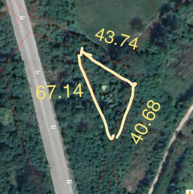 ขายที่ดินติดถนนใหญ่ ลำพูน-สันป่าตอง(ทางหลวง 116) เนื้อที่ 241 ตารางวา