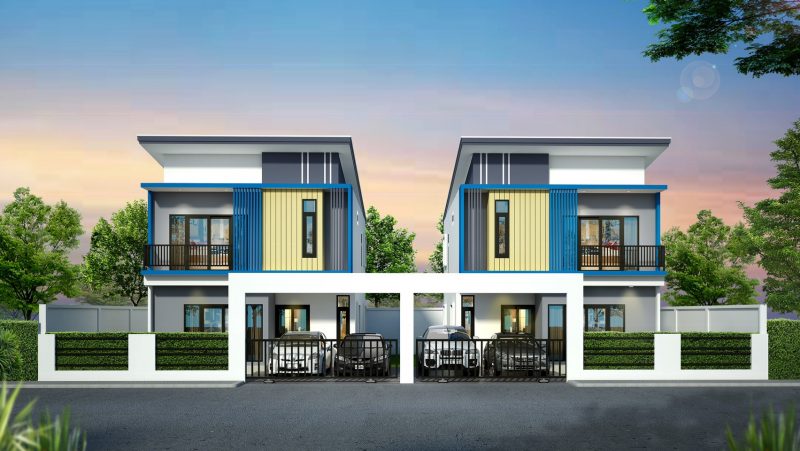 บ้านแฝด 2 ชั้นโครงการบ้านสุขสิริ 2 กบินทร์บุรี
