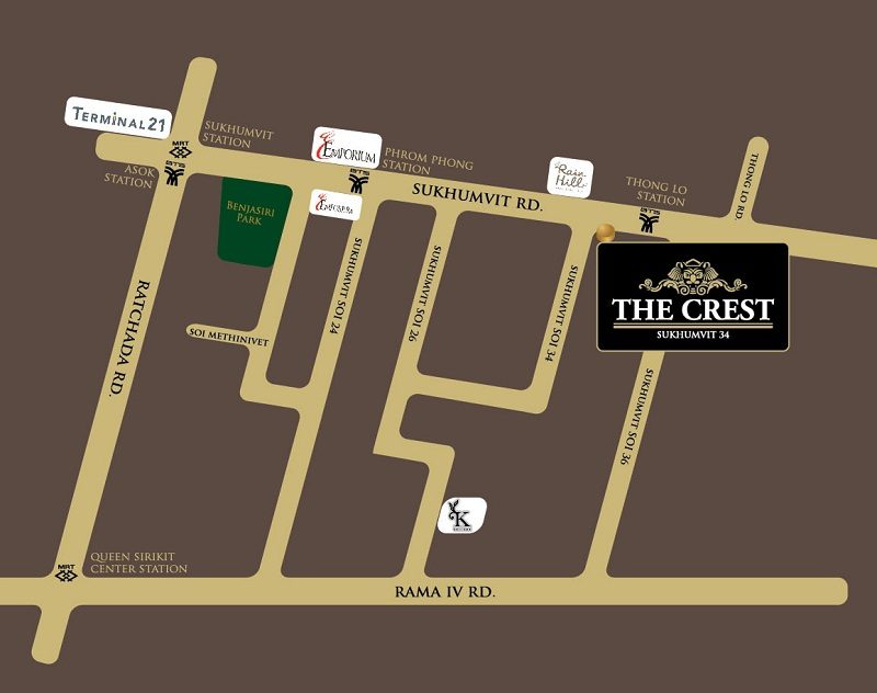 *** For Sale *** The Crest Sukhumvit 34 (1Bed. 35sqm.)