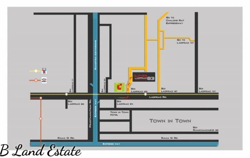 ให้เช่าคอนโด Clover @ลาดพร้าว 83 Duplex 2ชั้น แต่งครบ เพดานสูง อยู่สบาย ติดBig C