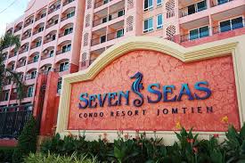 For rent, Seven Seas Condo Resort Jomtien, Area 38 sq.m., 8th floor, ready to move in, 10,000 baht