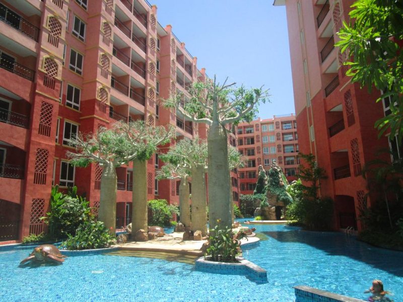 For rent, Seven Seas Condo Resort Jomtien, Area 38 sq.m., 8th floor, ready to move in, 10,000 baht