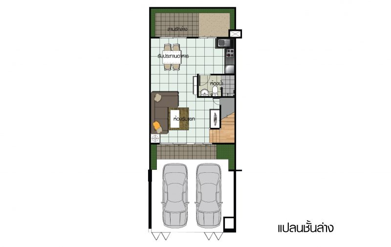 ทาวน์โฮมฟังก์ชั่นบ้านเดี่ยว  หน้าบ้านกว้าง 5.7