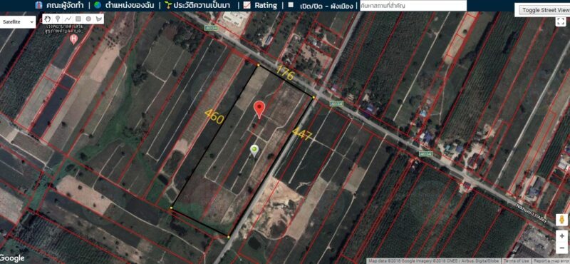 ขายที่ดิน 46-2-81 ไร่ แปลงมุม ติดถนน 2 ด้าน นิคมพัฒนา จ.ระยอง