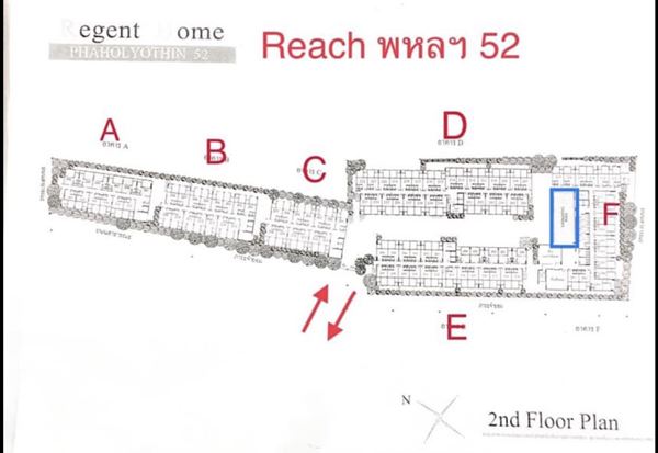 ให้เช่าคอนโดใหม่ รีช พหลโยธิน 52 (Reach Phaholyothin 52) BTS สะพานใหม่ ชั้น 3 อาคาร E