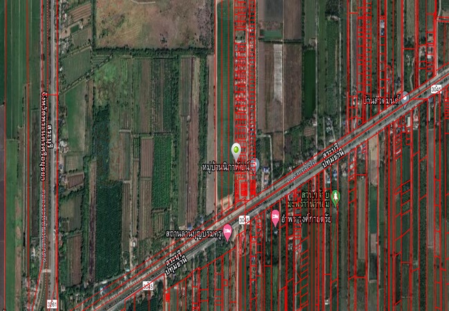 ขาย ที่ดิน ใกล้ตลาดสมบัติแม่ ถนนสระบุรี-ปทุมธานี อ.หนองแค จ.สระบุรี