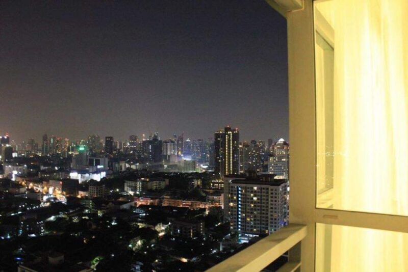 For Rent Aspire Sukhumwit 48 Type 1 Bed 38 Sqm 28th floor nice river view Fully furnished + washer. Ready to move in.