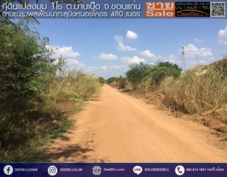 ขาย ที่ดิน บ้านเป็ด ขอนแก่น แปลงมุม ถมแล้ว 1 ไร่ ราคาดี