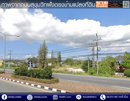 ขายที่ดินสัตหีบ ใกล้สนามบิน อู่ตะเภา ติดถนนสุขุมวิท 14 ไร่ ราคาไม่แรง