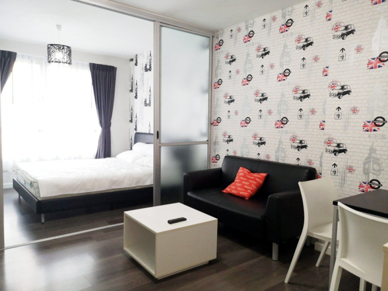 ***ให้เช่า D CONDO Bangna (เครื่องซักผ้า + ติดวอลล์สวย) LINE : @Feelgoodhome (มี@หน้า)