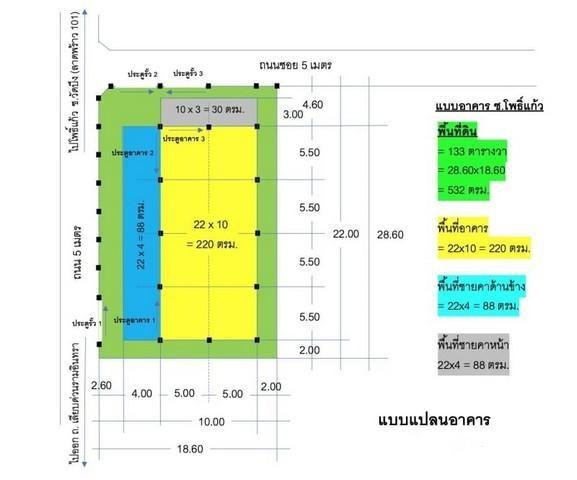 ให้เช่าโกดังสร้างใหม่ย่านลาดพร้าว โพธิ์แก้ว นวมินทร์ เขตบางกะปิ เนื้อที่ 133 ตร.ว. พท.ใช้สอย 220 ตร.ม ราคา 60,000 บาท เขตบางกะปิ