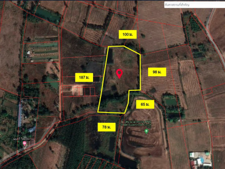 ขาย ที่ดิน มีพื้นที่เยอะ ที่ดิน 19200 ตรม. 12 ไร่ เหมาะทำเกษตรกรรมต่อ สามารถถมถนนเข้าไป เพื่อทำอาคารประเภทโกดังได้