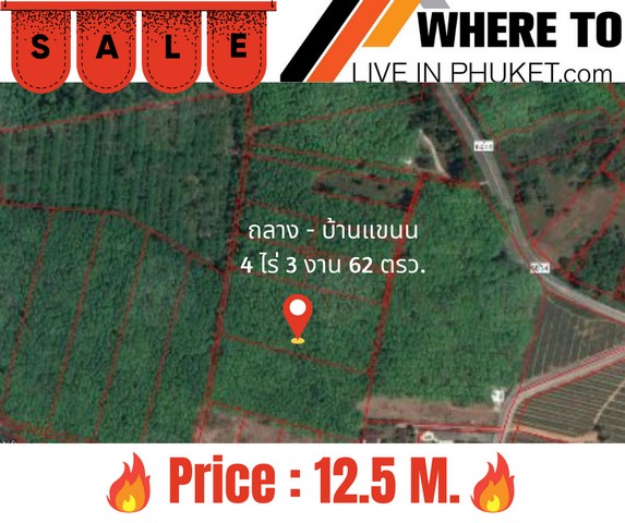 For Sales  Land Thalang, Kanan Garden view 4 Rai 3 Ngan 62 SQ.M.