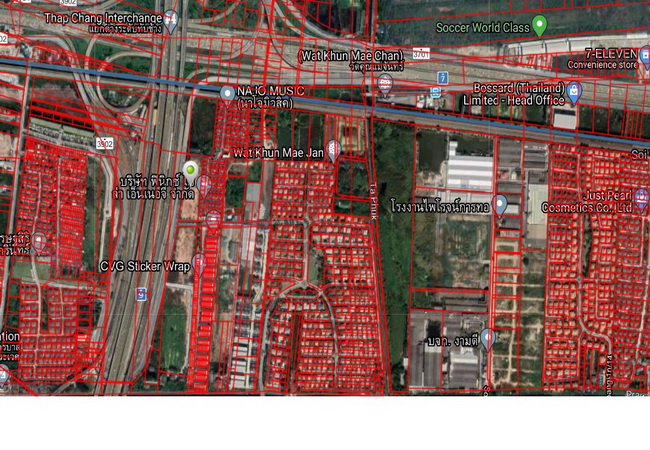 Land for sale close to motorway(Road number 7), intersect with Kanchanaphisek rd.(Road number 9), Prawet district, Bangkok