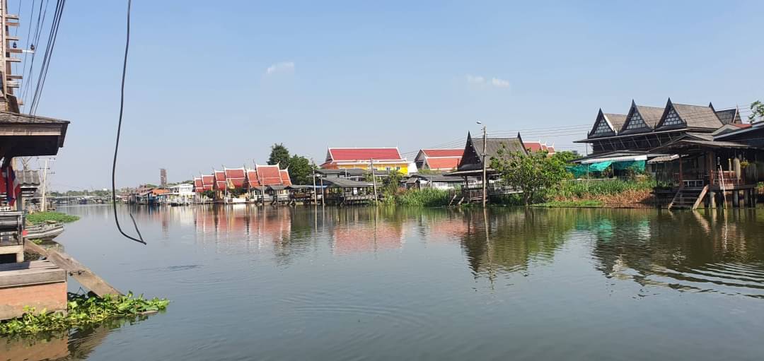 ขายบ้านเรือนไทยริมน้ำ คลองอ้อม นนทบุรี ใกล้วัดสักใหญ่