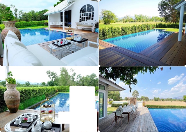 หลังสุดท้าย! ตรงปก เฟอร์ครบ ให้เช่า Pool Villa นครนายก 200 ตรว.บ้านนา 800 ตรม. 3นอน 3น้ำ สระว่ายน้ำ