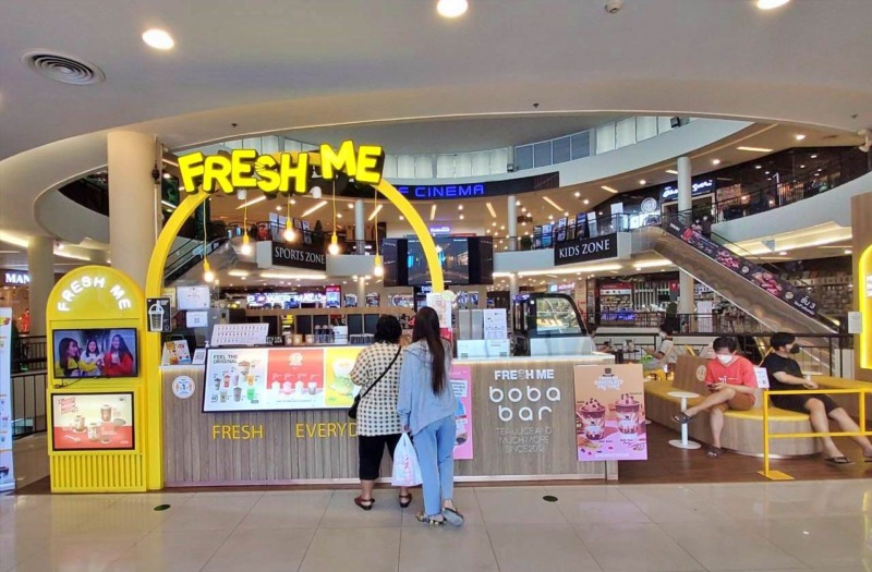 เซ้ง‼️ ร้านชานมไข่มุก FreshMe กลางห้าง @ห้าง The Crystal Ratchapruek ชั้น 2 นนทบุรี