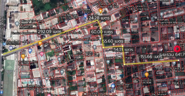 ขายที่ดินรัชดา 32 เนื้อที่ 102 ตรว กว้าง 16 ลึก 25 เมตร เหมาะสำหรับบ้าน ออฟฟิศ สำนักงาน ใจกลางเมือง