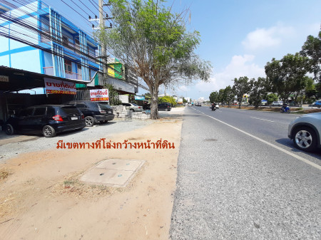 ขายที่ดินเปล่า  1 งาน 47 ตร.วา ริมถนนสุขุมวิท ใกล้ตลาดหนองมน ต.แสนสุข เมือง ชลบุรี