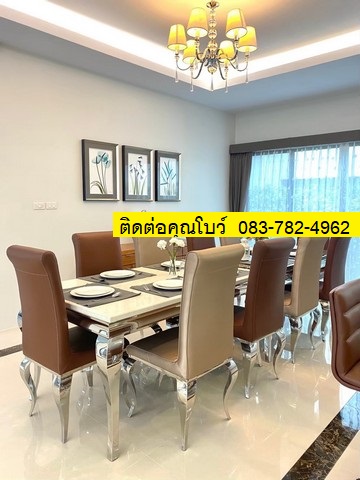 ให้เช่า luxury house ขนาด200ตรว ติดต่อคุณโบว์0837824962 ย่านพระราม9 เฟอร์นิเจอร์หรูครบ