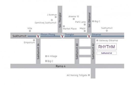 RKD-4544-1 ให้เช่าคอนโด Rhythm Sukhumvit 42 ใกล้ BTS เอกมัย ราคาถูก