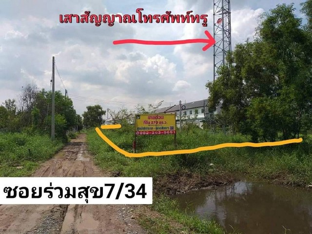 ขายถูกที่ดิน 270 ตร.ว. ติดถนนใต้ทางด่วนอุดรรัตถยา (สายบางปะอิน-ปากเกร็ด)