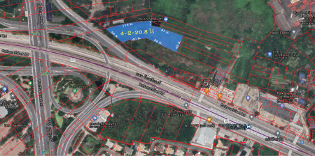 ขาย ที่ดินติดถนน ราชพฤกษ์ รัตนาธิเบศร์ 4-2-20 ไร่ MRT บางรักน้อยท่าอิฐ 0830892289