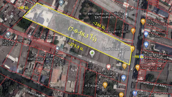 ขายที่ดินถนนท้ายบ้านที่ดินขนาด 7-0-58.3 ไร่ พร้อมสิ่งปลูกสร้าง (L-640105-0004)