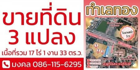 ขายด่วน : ที่ดิน แปลงใหญ่ 3โฉนดติดกัน ตรงข้ามที่ว่าการ อำเภอพุทไธสง บุรีรัมย์ .