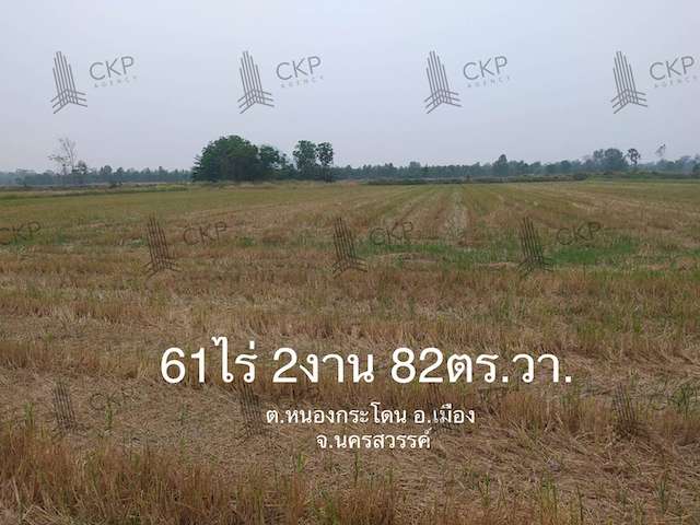 ขาย ที่ดินเปล่า ขนาด 61 ไร่ 282 ตร.วา เหมาะทำอุตสาหกรรม ต.หนองกระโดน อ.เมือง นครสวรรค์