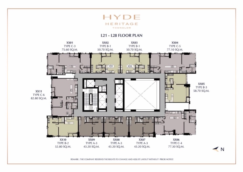 คอนโด hyde herritage thonglo ชั้น 22